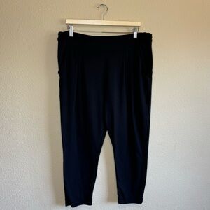 Zella pants women large stretchy maternity harem yoga capri black